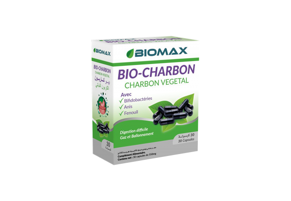 Biomax Bio-charbon Charbon Végétal 30 Capsules